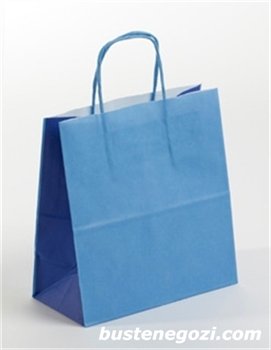 Carta: Kraft Bianco - Colore: Azzurro/Blu - Maniglia: Azzurro