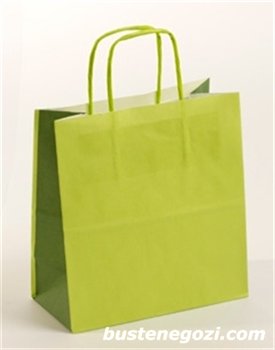Carta: Kraft Bianco - Colore: Verde Chiaro/Verde - Maniglia: Verde Chiaro