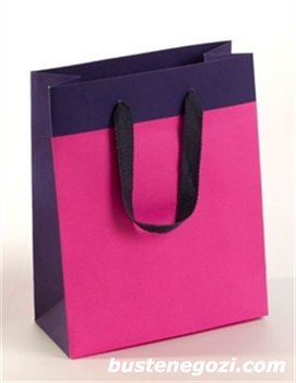 Carta: Kraft Bianco - Colore: Fucsia/Violetto - Maniglia: Violetto