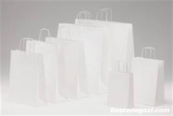 Carta: Kraft Bianco - Colore: Bianco - Maniglia: Bianco