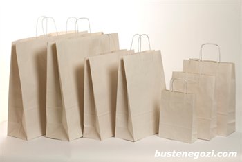 Carta: Ecokraft Reciclato - Colore: Bianco - Maniglia: Bianco