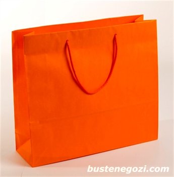 Carta: Kraft Bianco - Colore: Arancione - Maniglia: Arancione