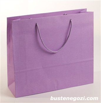 Carta: Kraft Bianco - Colore: Viola - Maniglia: Viola
